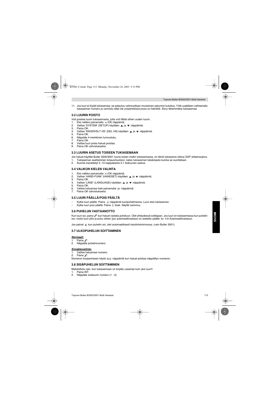 Topcom Butler 3501 User Manual | Page 113 / 120