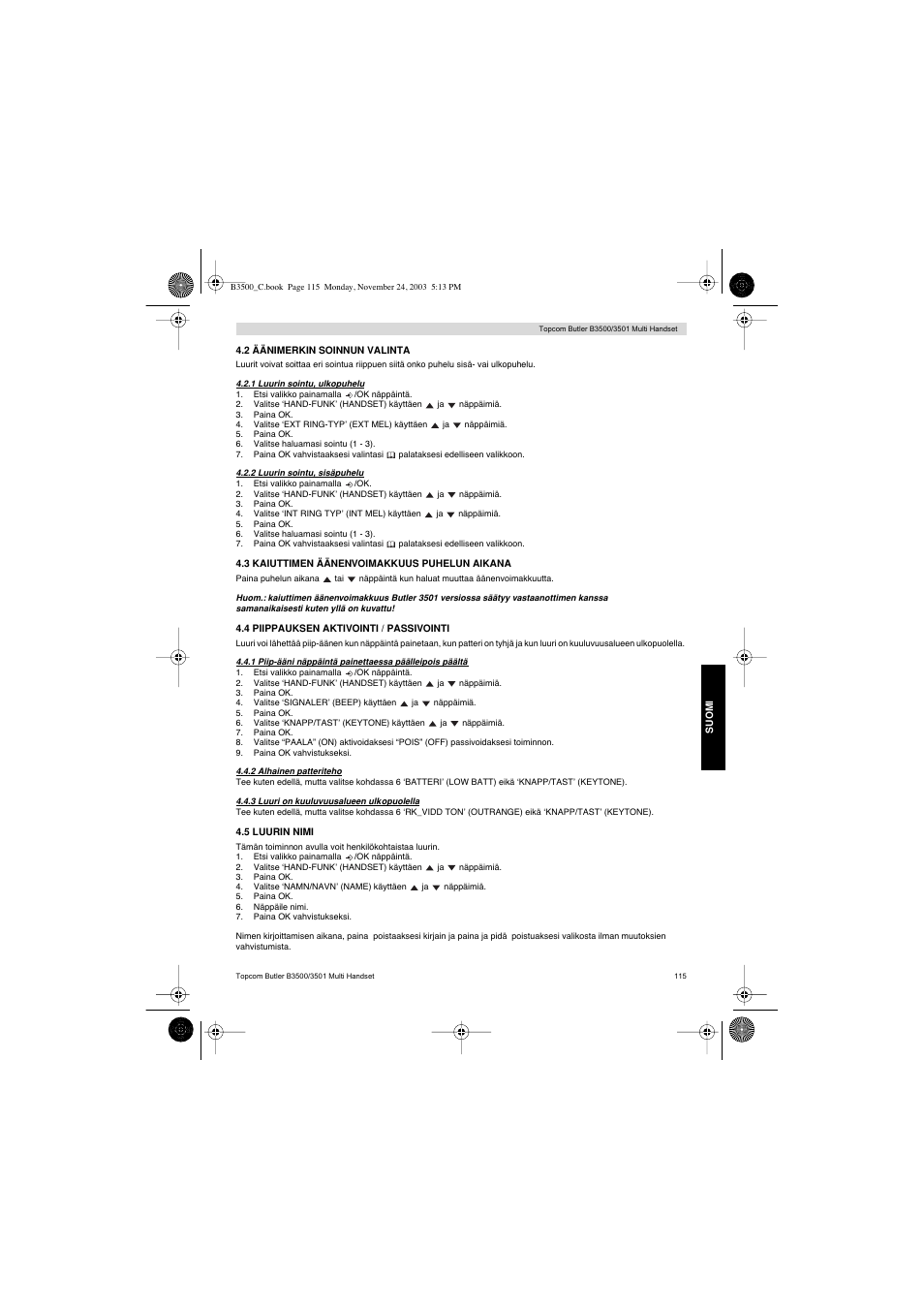 Topcom Butler 3501 User Manual | Page 115 / 120