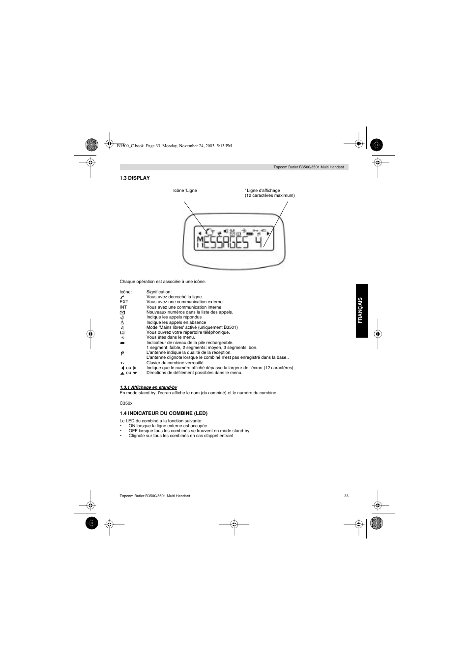 Topcom Butler 3501 User Manual | Page 33 / 120