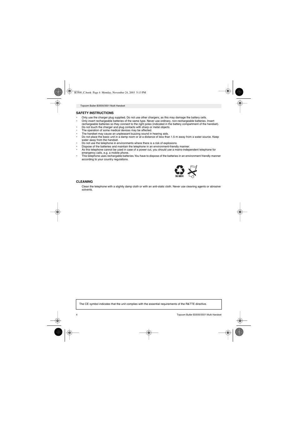 Topcom Butler 3501 User Manual | Page 4 / 120