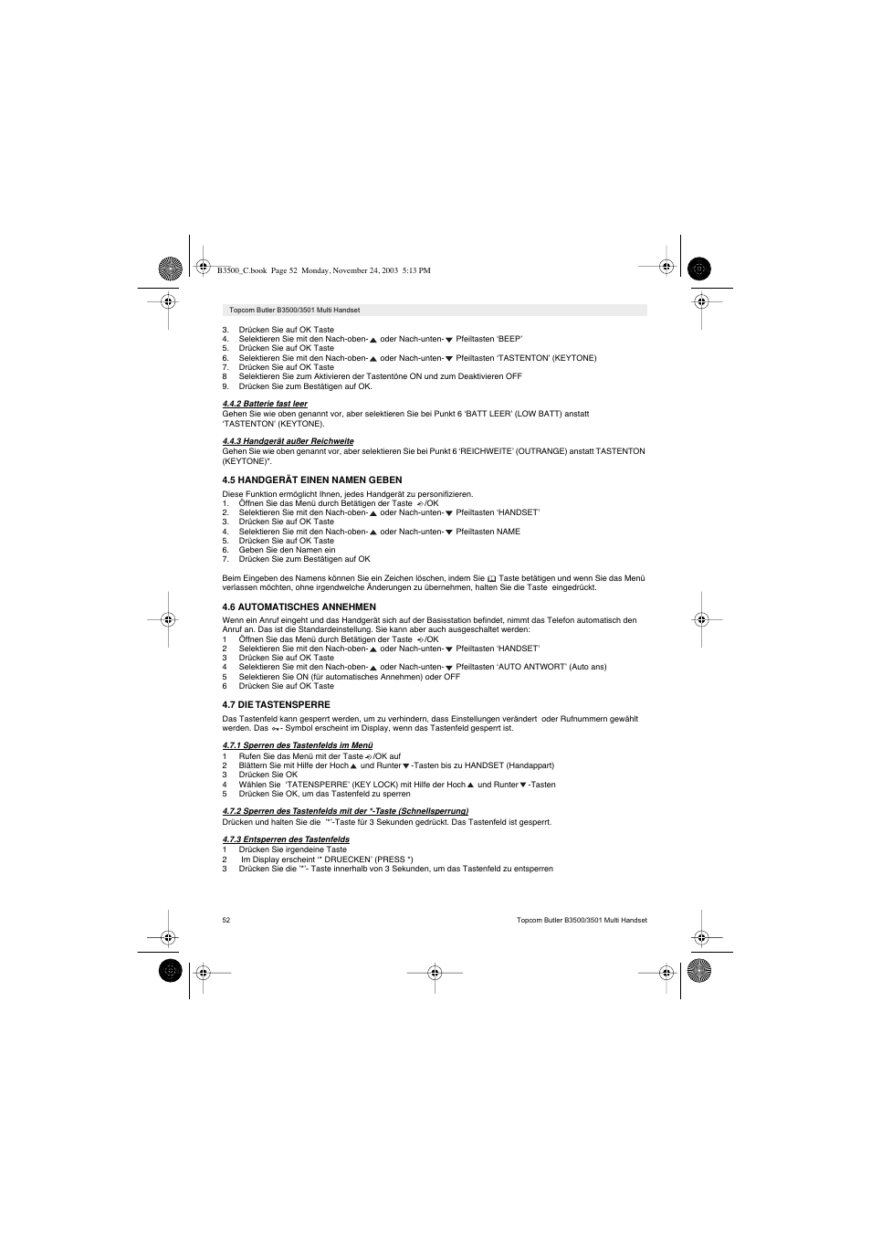 Topcom Butler 3501 User Manual | Page 52 / 120