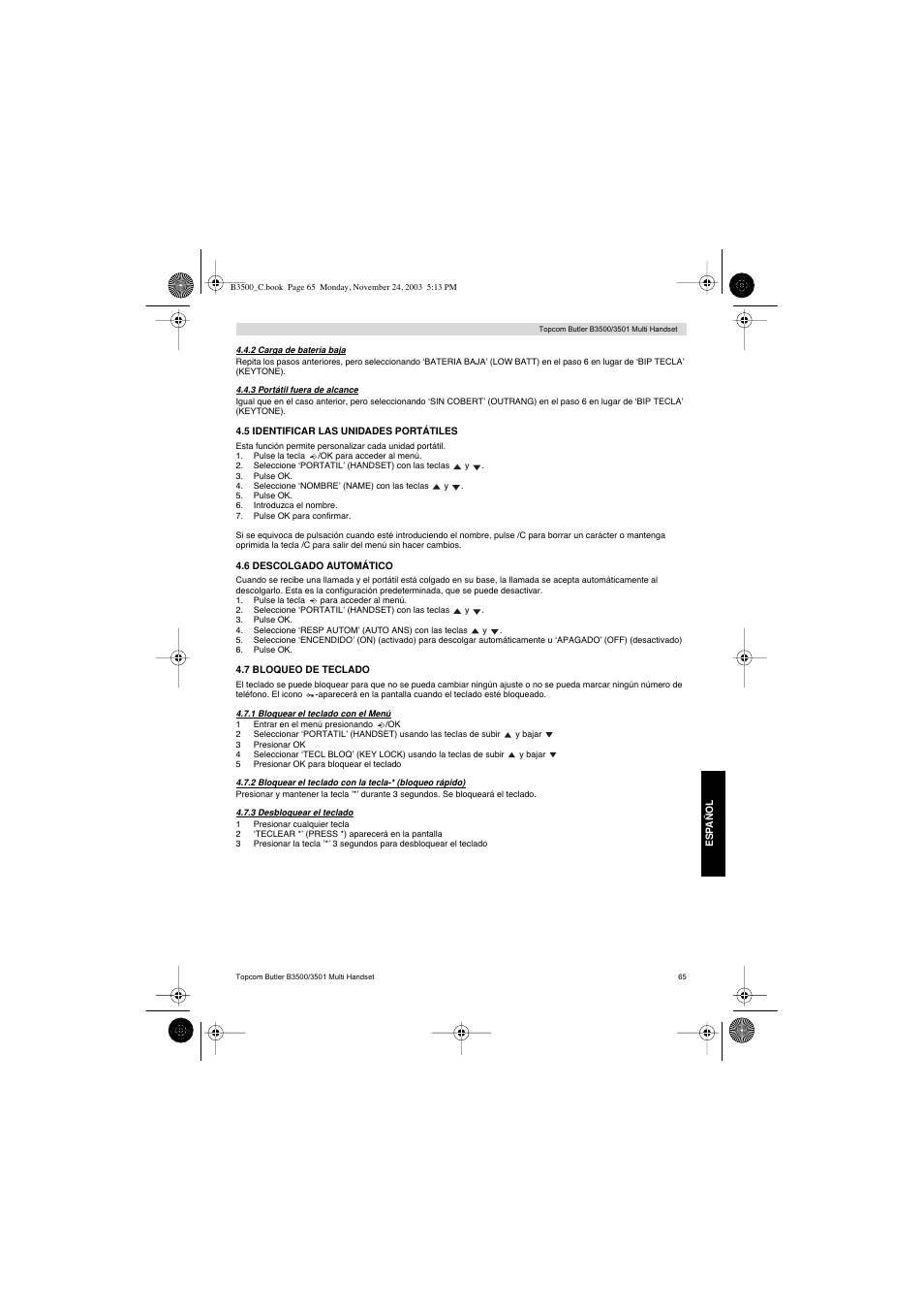 Topcom Butler 3501 User Manual | Page 65 / 120