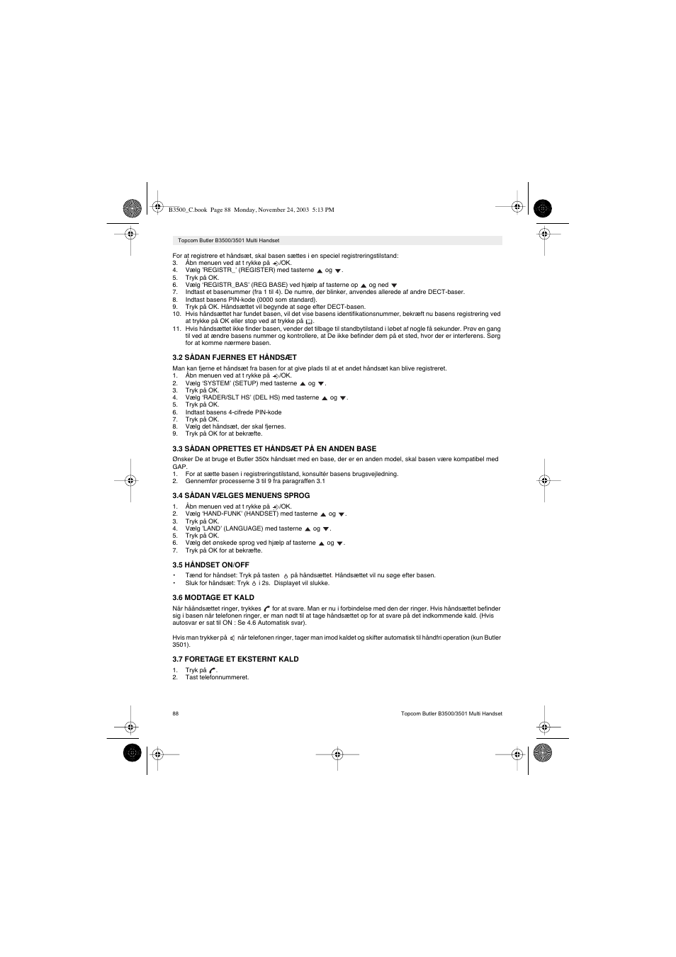 Topcom Butler 3501 User Manual | Page 88 / 120