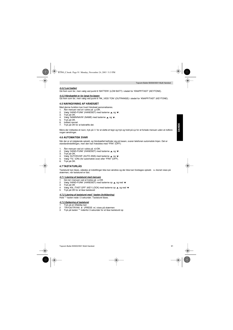 Topcom Butler 3501 User Manual | Page 91 / 120