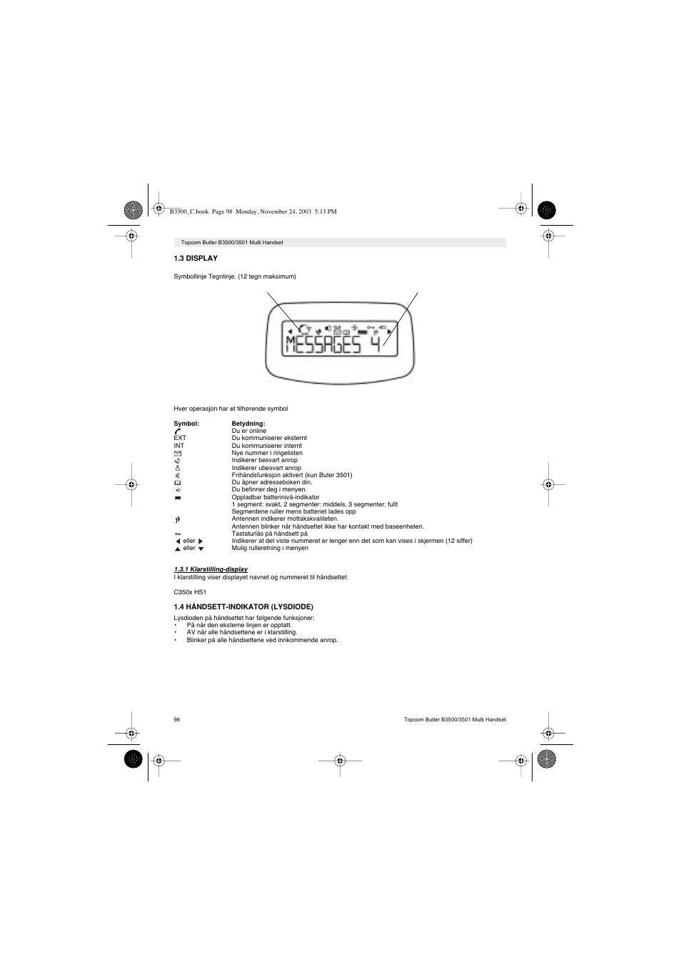 Topcom Butler 3501 User Manual | Page 98 / 120