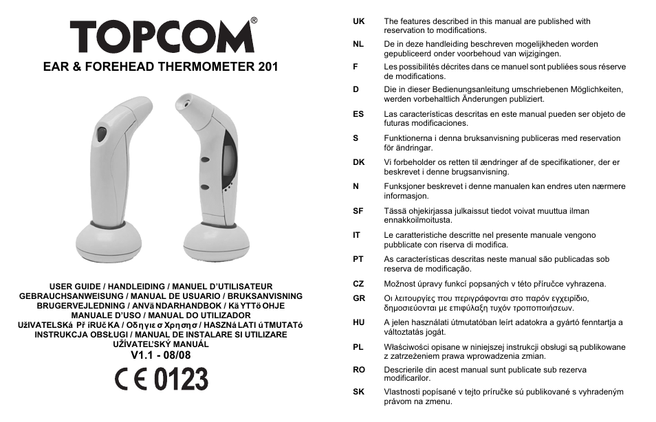 Topcom CE0123 User Manual | 156 pages