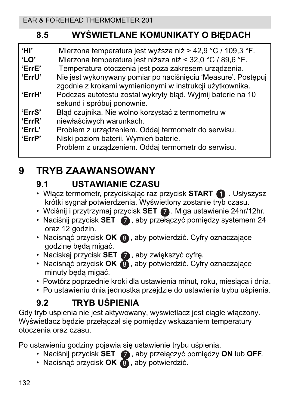 9tryb zaawansowany | Topcom CE0123 User Manual | Page 132 / 156