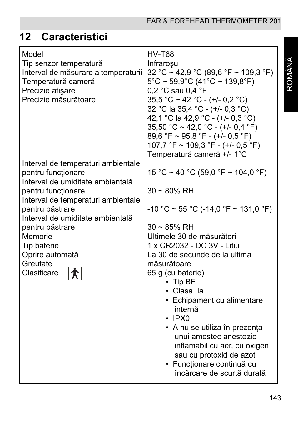 12 caracteristici | Topcom CE0123 User Manual | Page 143 / 156