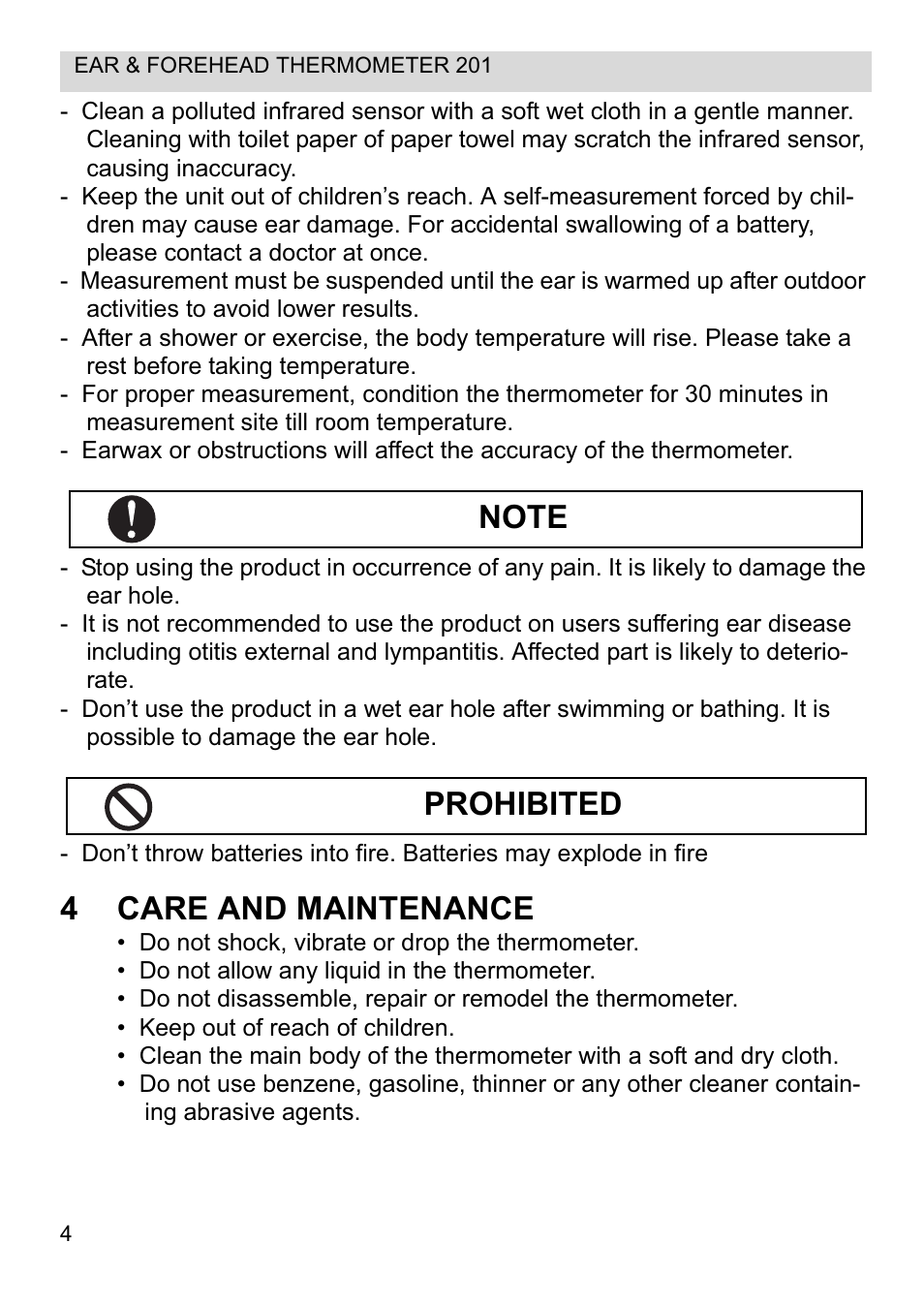 4care and maintenance | Topcom CE0123 User Manual | Page 4 / 156