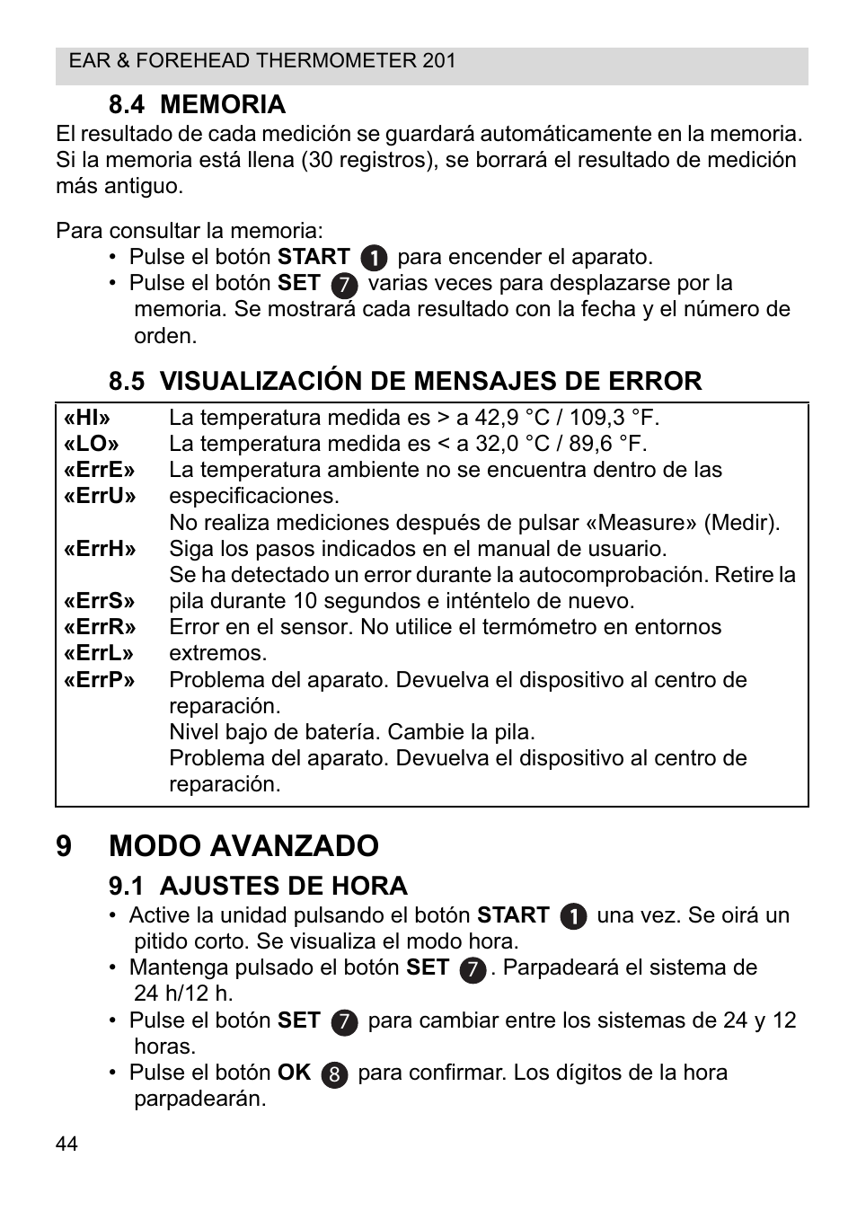 9modo avanzado | Topcom CE0123 User Manual | Page 44 / 156