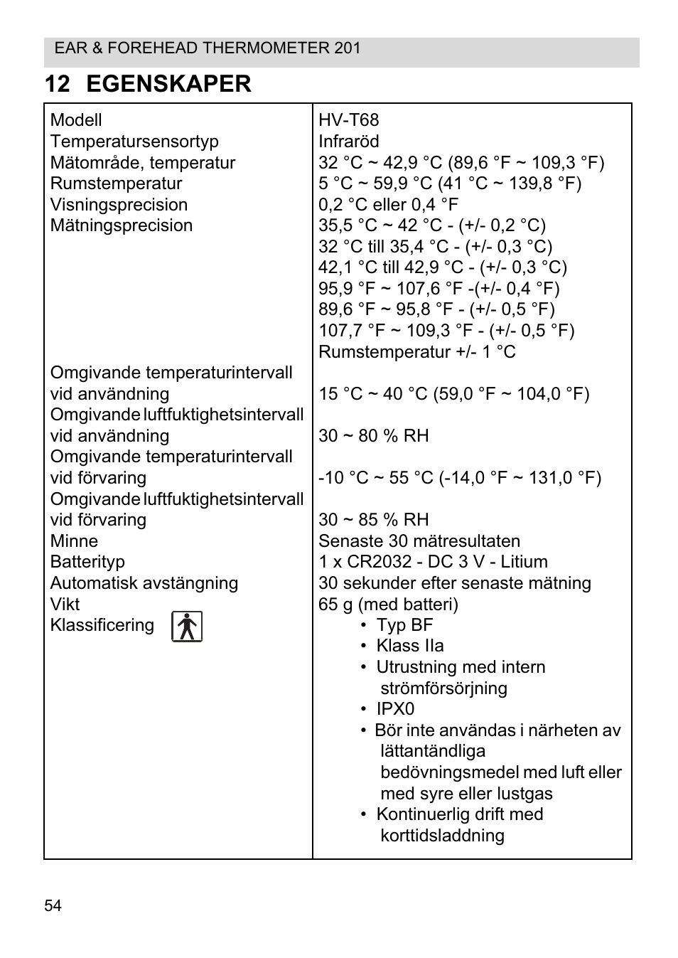 12 egenskaper | Topcom CE0123 User Manual | Page 54 / 156