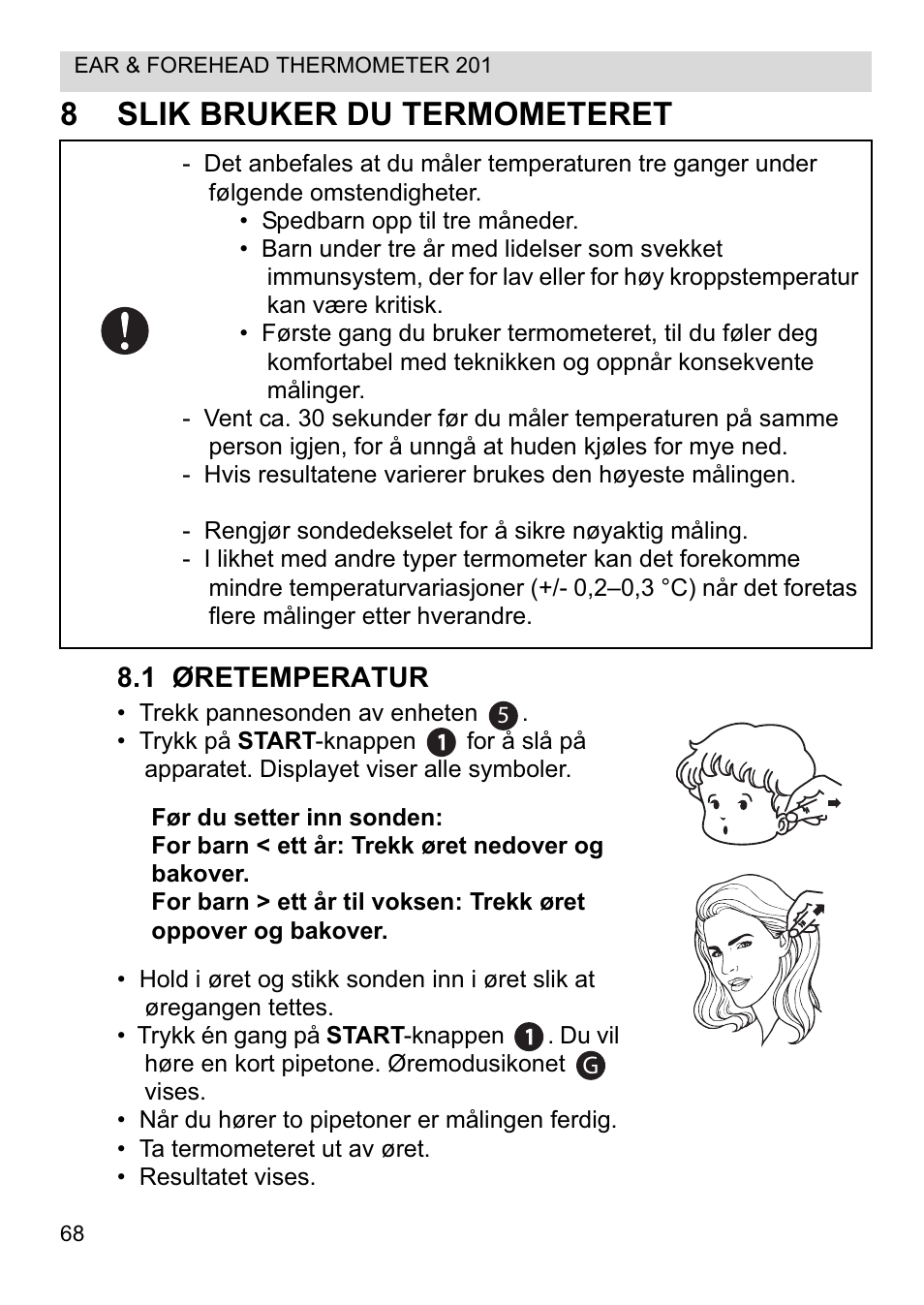 8slik bruker du termometeret | Topcom CE0123 User Manual | Page 68 / 156