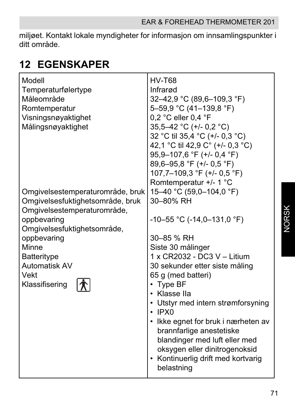 12 egenskaper | Topcom CE0123 User Manual | Page 71 / 156