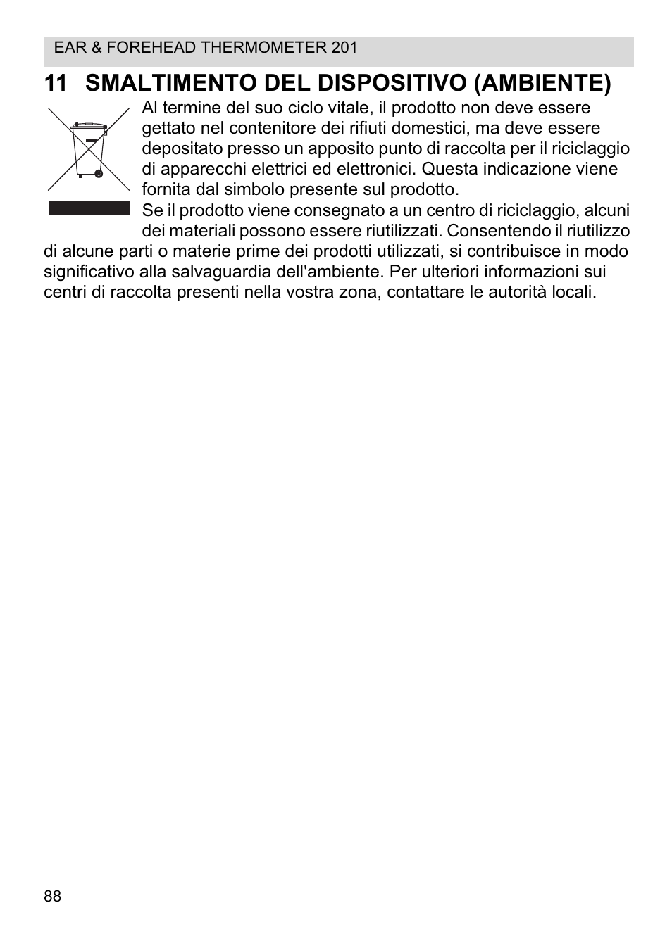 11 smaltimento del dispositivo (ambiente) | Topcom CE0123 User Manual | Page 88 / 156