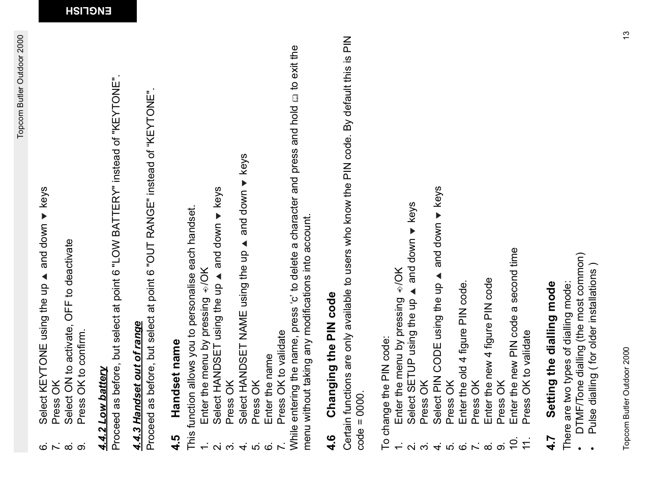 Topcom Butler 1.1 User Manual | Page 13 / 28