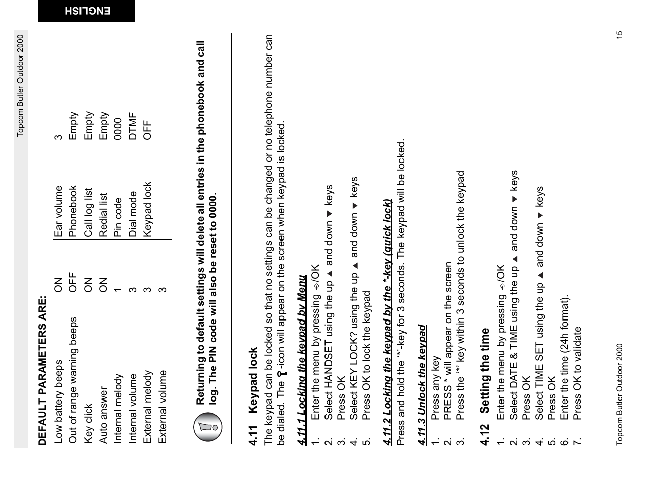 Topcom Butler 1.1 User Manual | Page 15 / 28