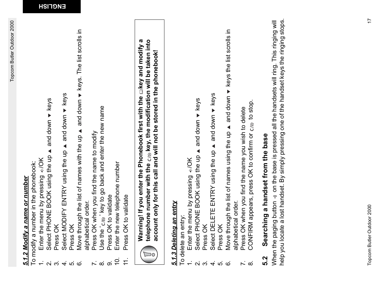 Topcom Butler 1.1 User Manual | Page 17 / 28