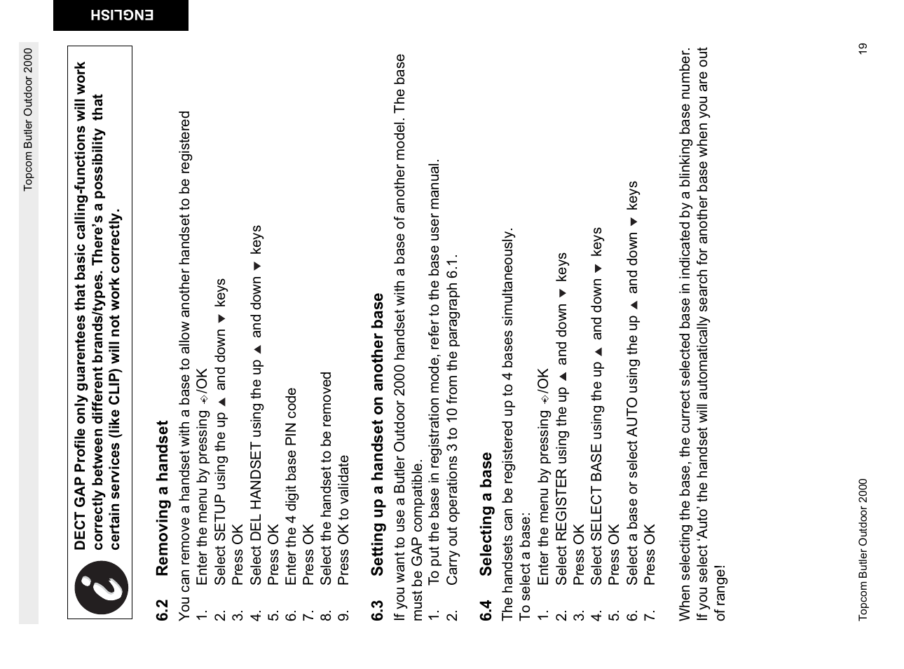 Topcom Butler 1.1 User Manual | Page 19 / 28