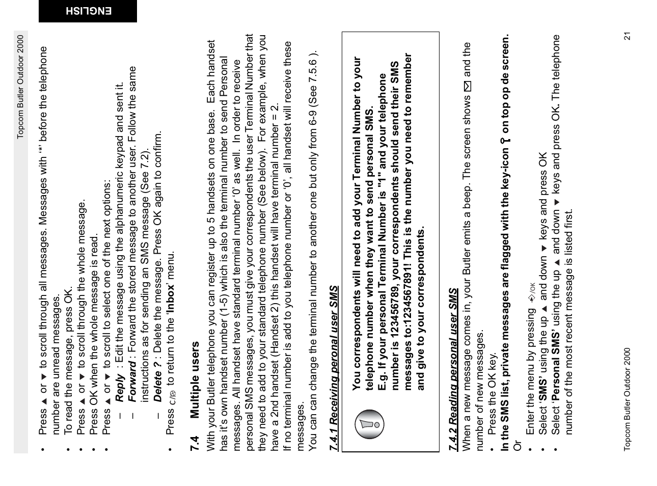 Topcom Butler 1.1 User Manual | Page 21 / 28