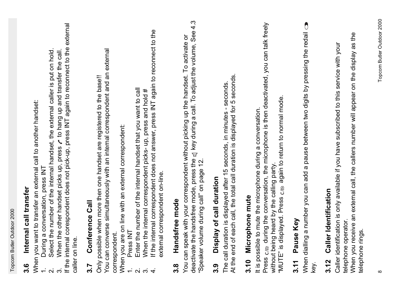 Topcom Butler 1.1 User Manual | Page 8 / 28