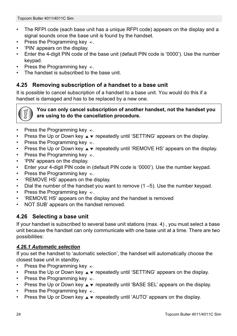 Topcom 4011C SIM User Manual | Page 24 / 36