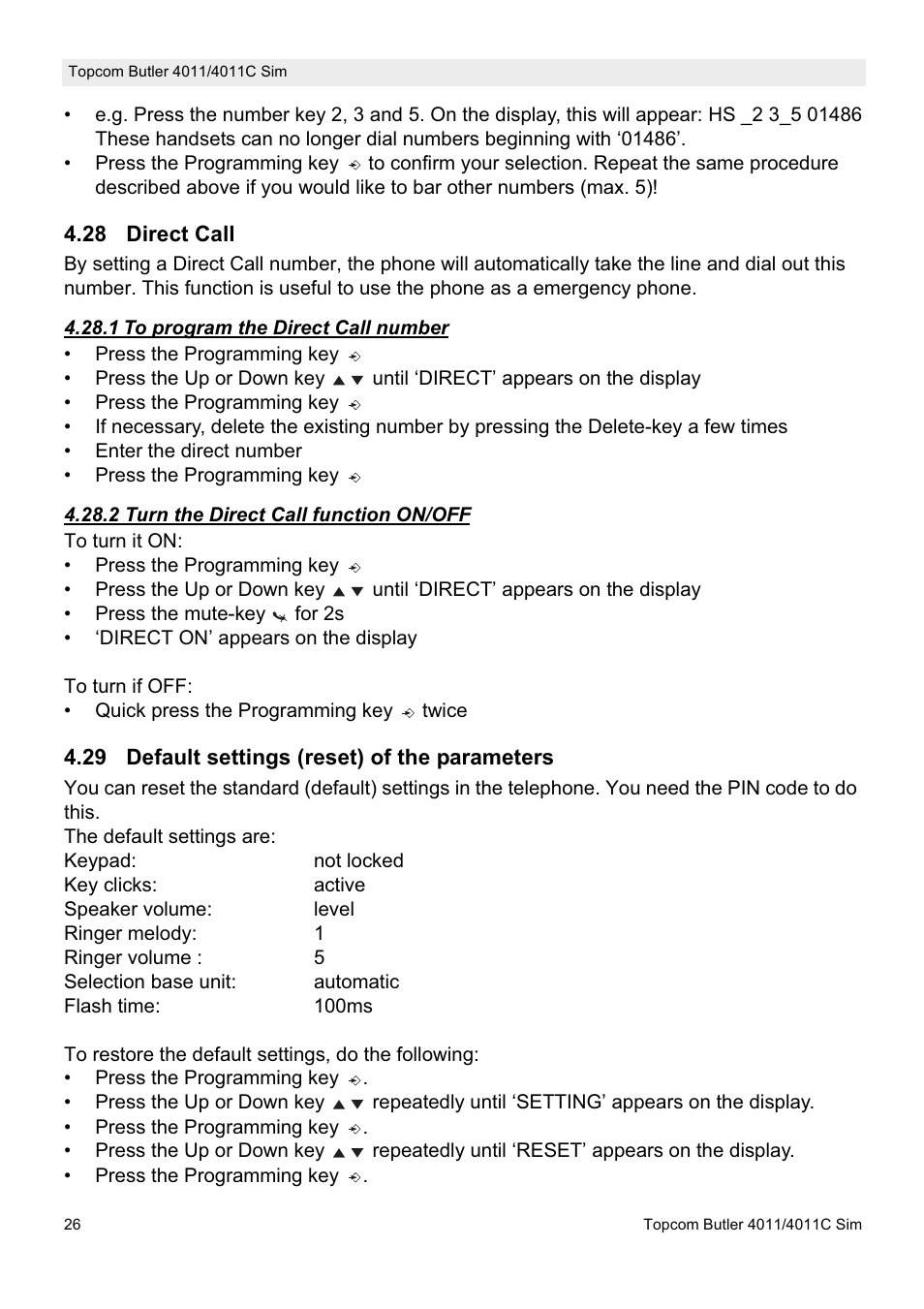 Topcom 4011C SIM User Manual | Page 26 / 36
