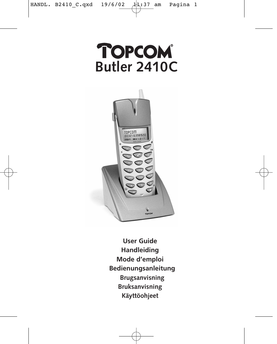 Topcom BUTLER 2410 C User Manual | 84 pages