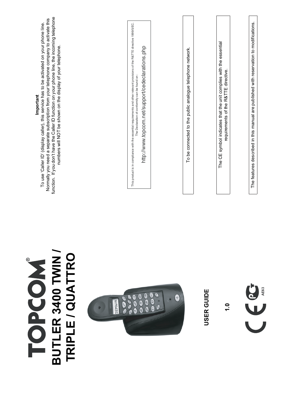 Topcom Butler 3400 User Manual | 12 pages