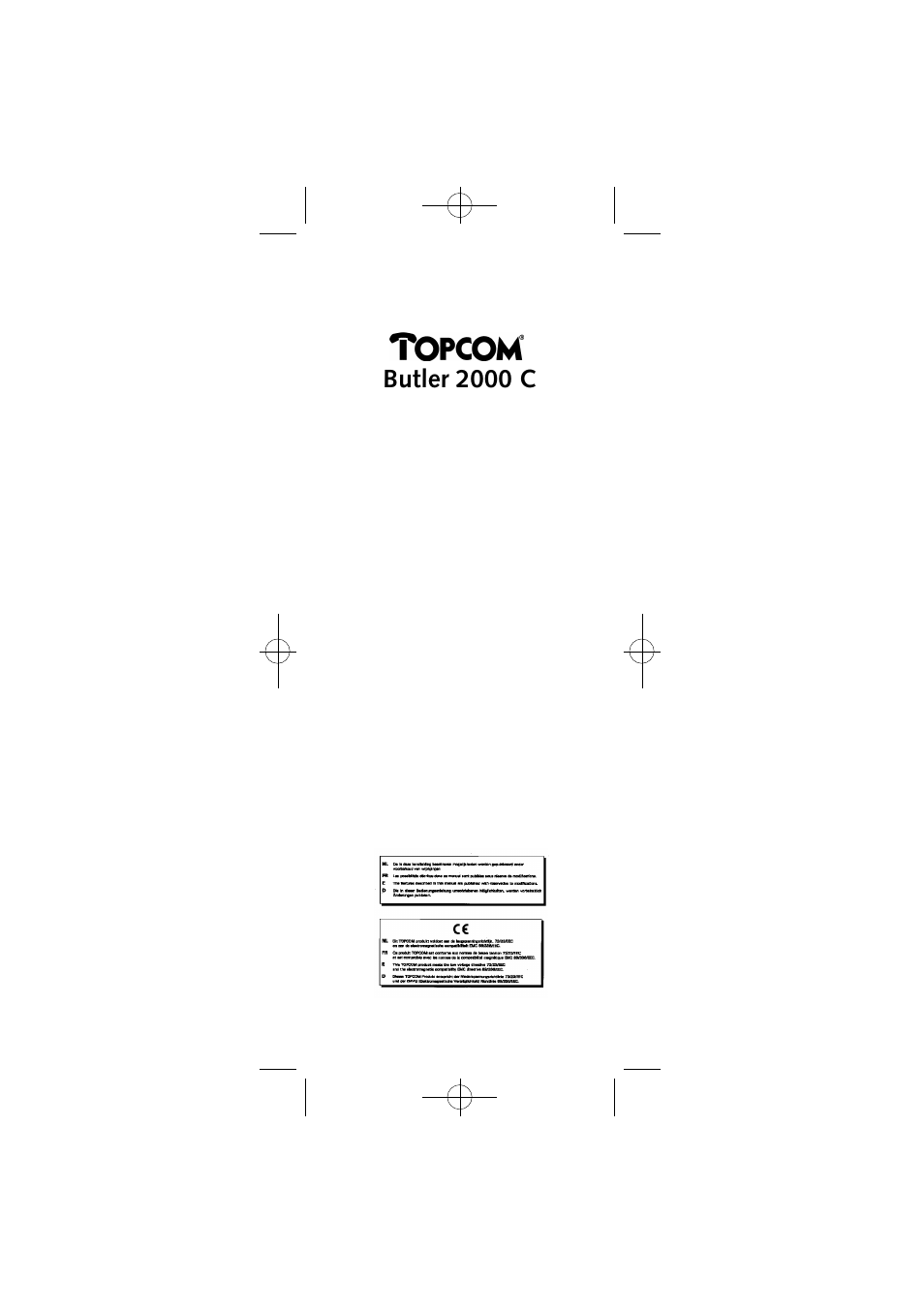 Butler 2000 c | Topcom Butler 2000 C User Manual | Page 3 / 76