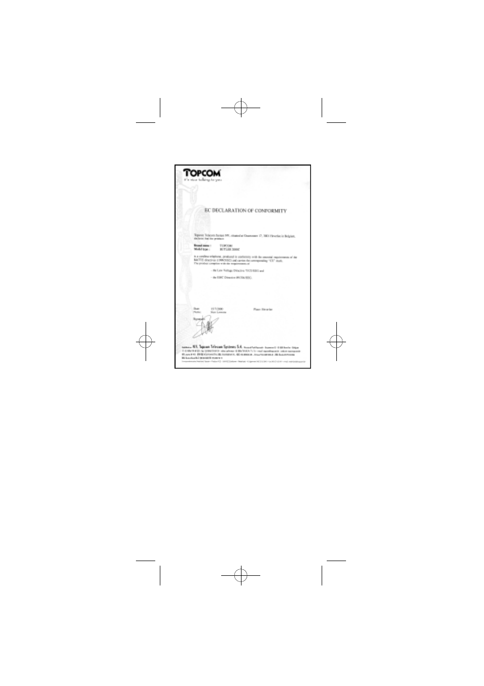 Topcom Butler 2000 C User Manual | Page 75 / 76