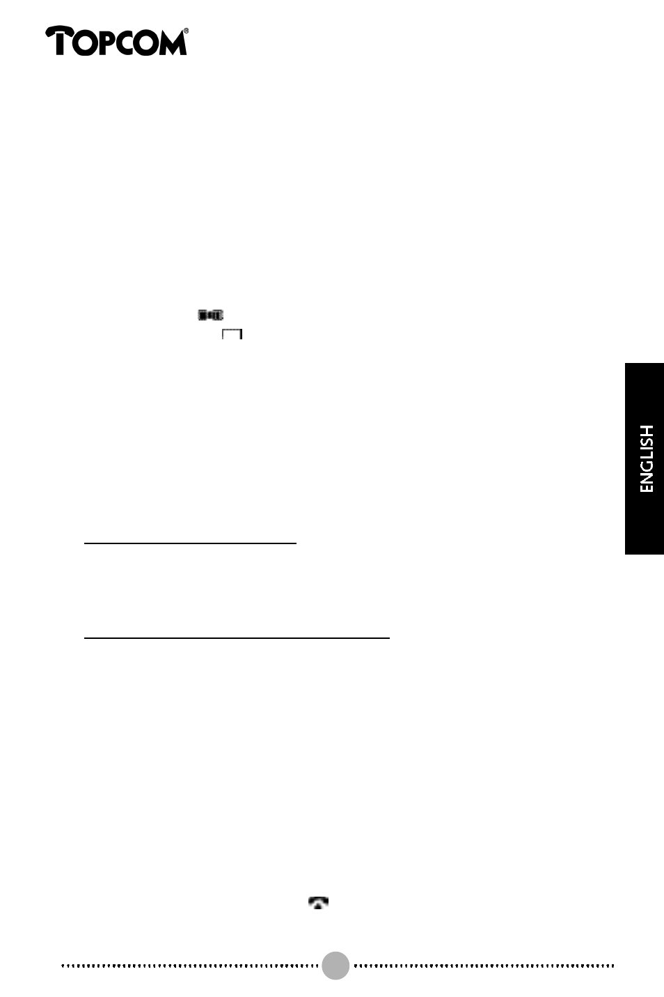 3 battery empty indication, 4 operation telephone | Topcom BUTLER 132 User Manual | Page 23 / 39
