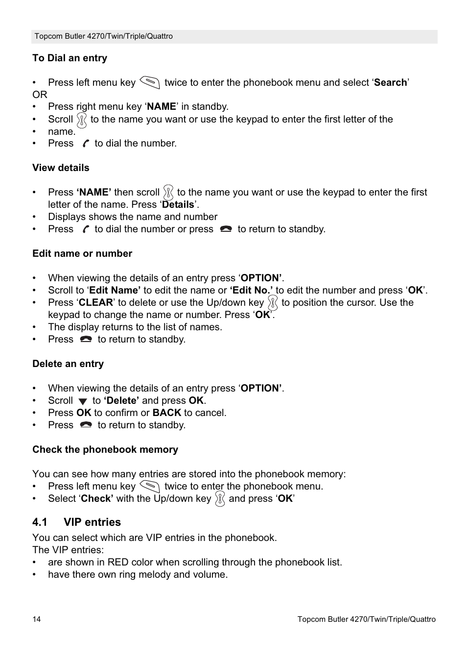 Topcom BUTLER Twin User Manual | Page 14 / 28