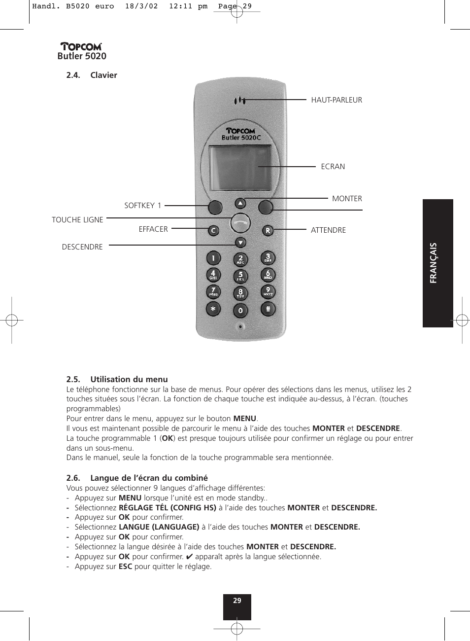 Topcom BUTLER 5020 User Manual | Page 29 / 84