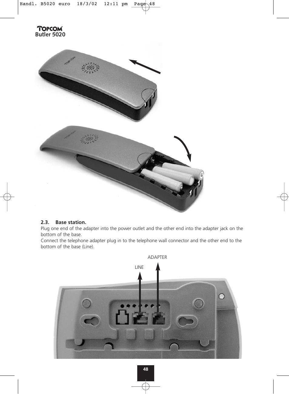 Topcom BUTLER 5020 User Manual | Page 48 / 84