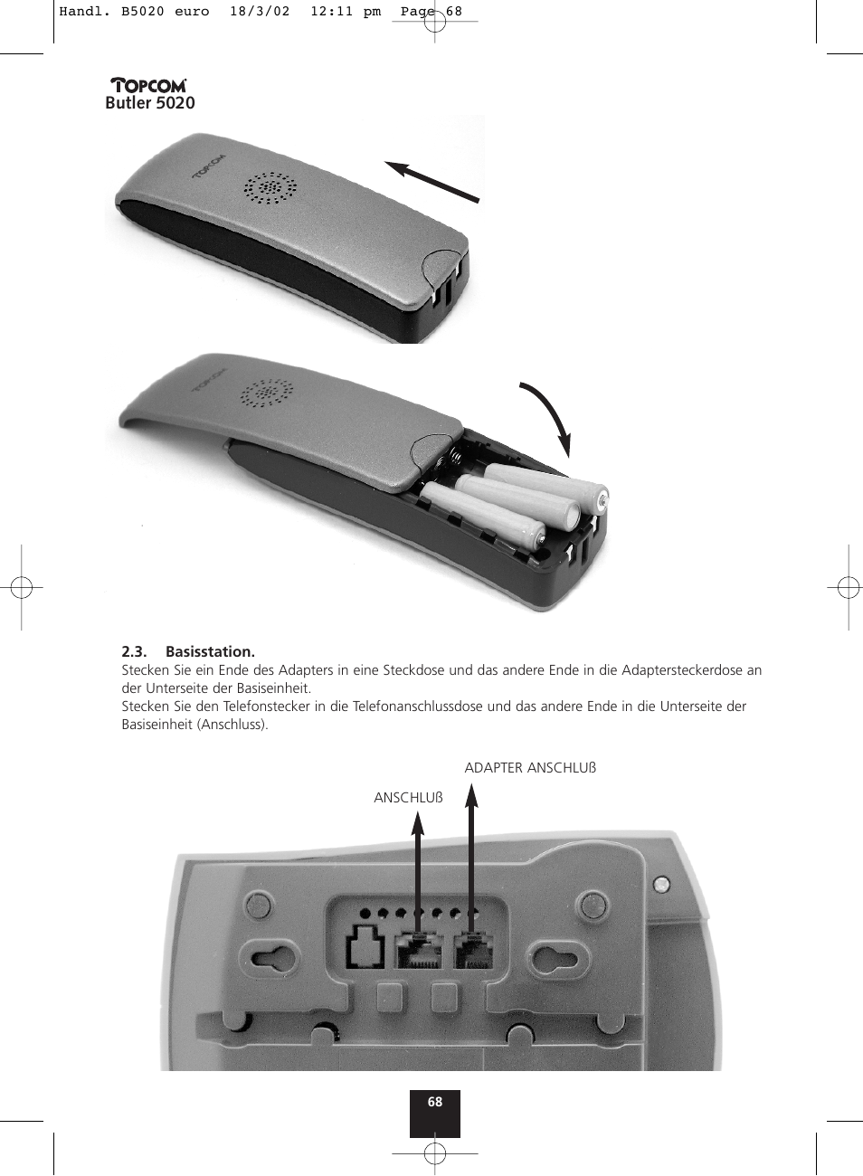 Topcom BUTLER 5020 User Manual | Page 68 / 84
