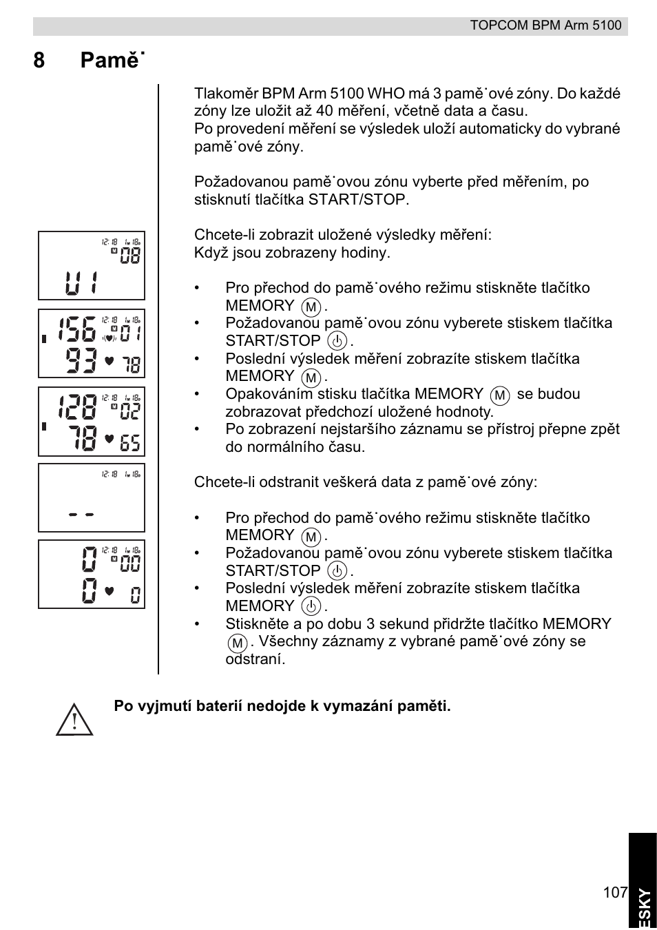 8pamčú | Topcom BPM ARM 5100 WHO User Manual | Page 107 / 160