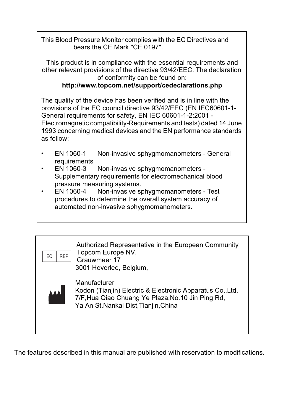 Topcom BPM ARM 5100 WHO User Manual | Page 2 / 160