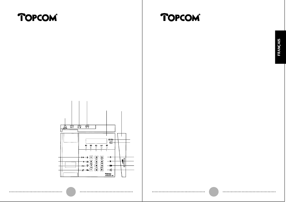 Deskmaster 125, Descriptions touches, Installation | Fonctionnement telephone | Topcom DESKMASTER 125 User Manual | Page 11 / 34