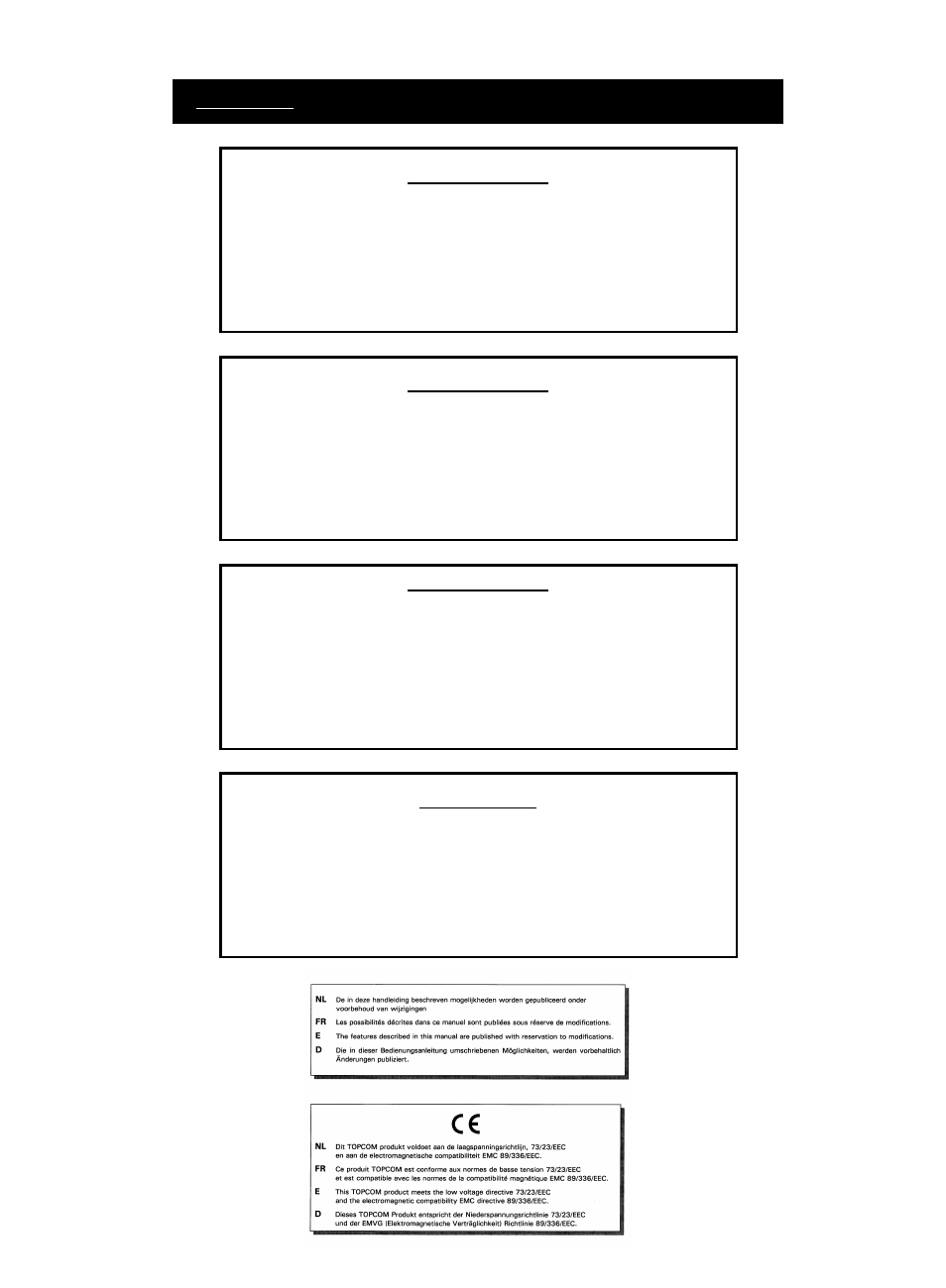 Topcom CALLMASTER 250 User Manual | Page 2 / 62