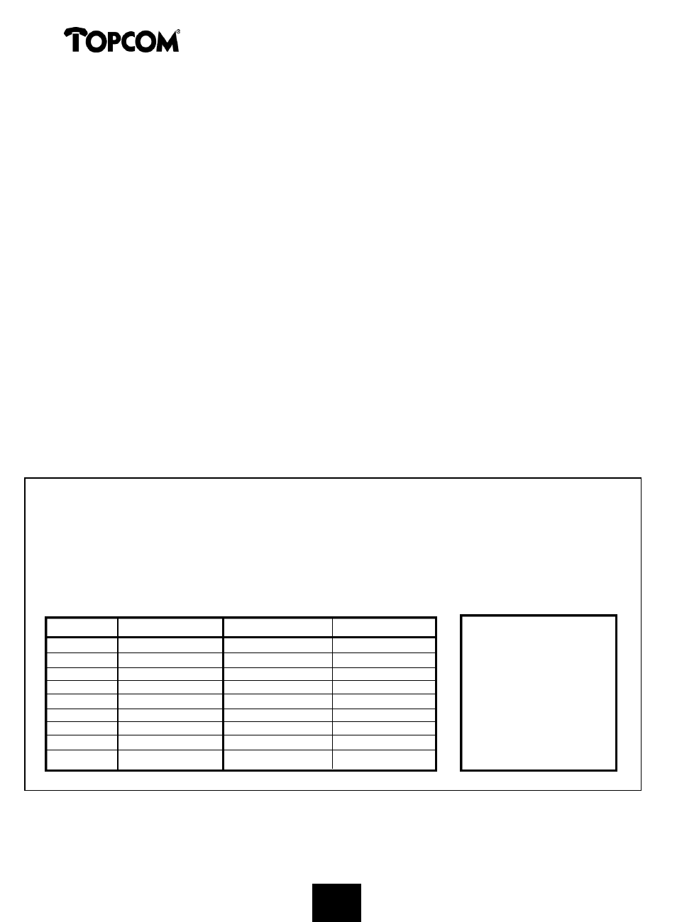 Callmaster 250 | Topcom CALLMASTER 250 User Manual | Page 61 / 62