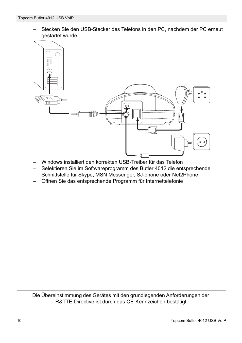 Topcom Butler 4012 User Manual | Page 10 / 28