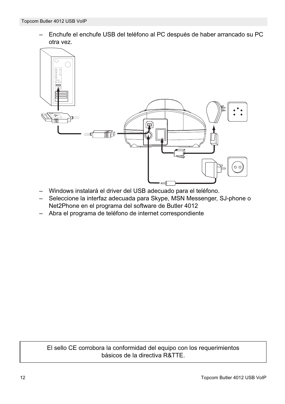 Topcom Butler 4012 User Manual | Page 12 / 28
