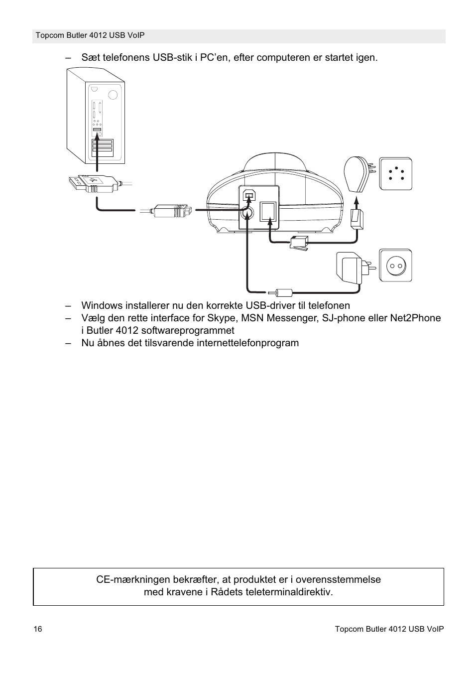 Topcom Butler 4012 User Manual | Page 16 / 28