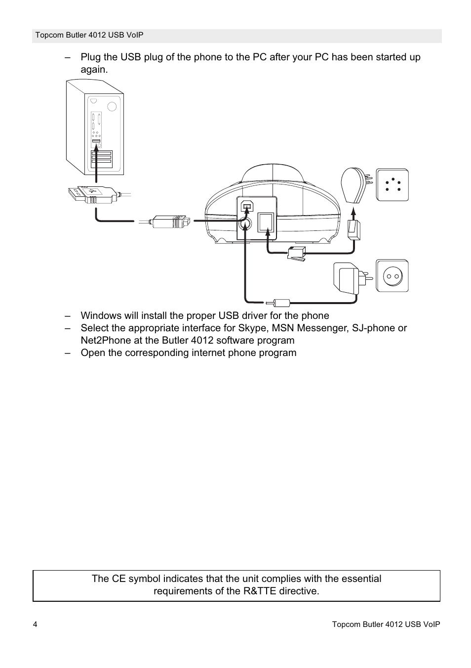Topcom Butler 4012 User Manual | Page 4 / 28