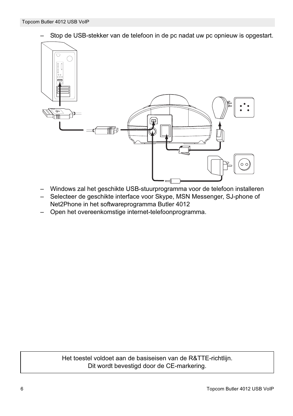 Topcom Butler 4012 User Manual | Page 6 / 28