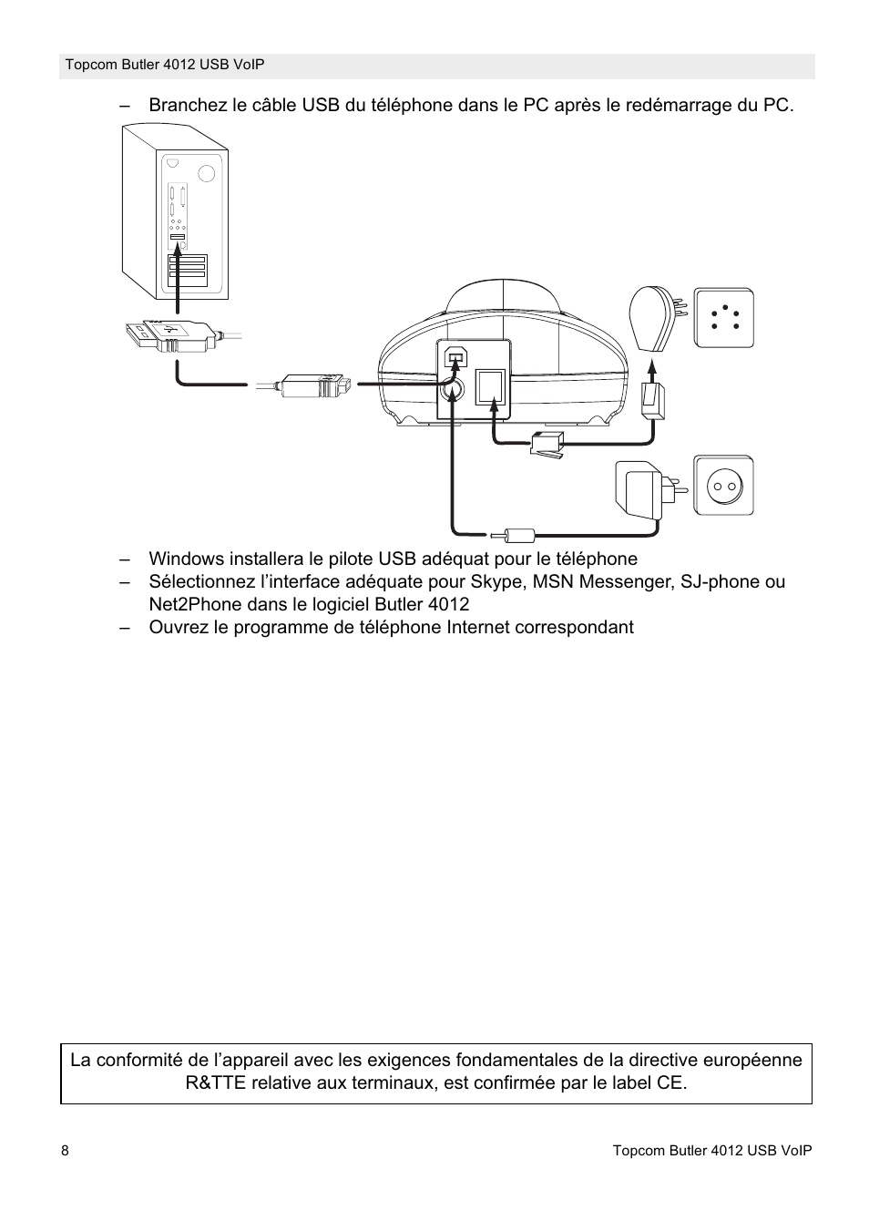 Topcom Butler 4012 User Manual | Page 8 / 28