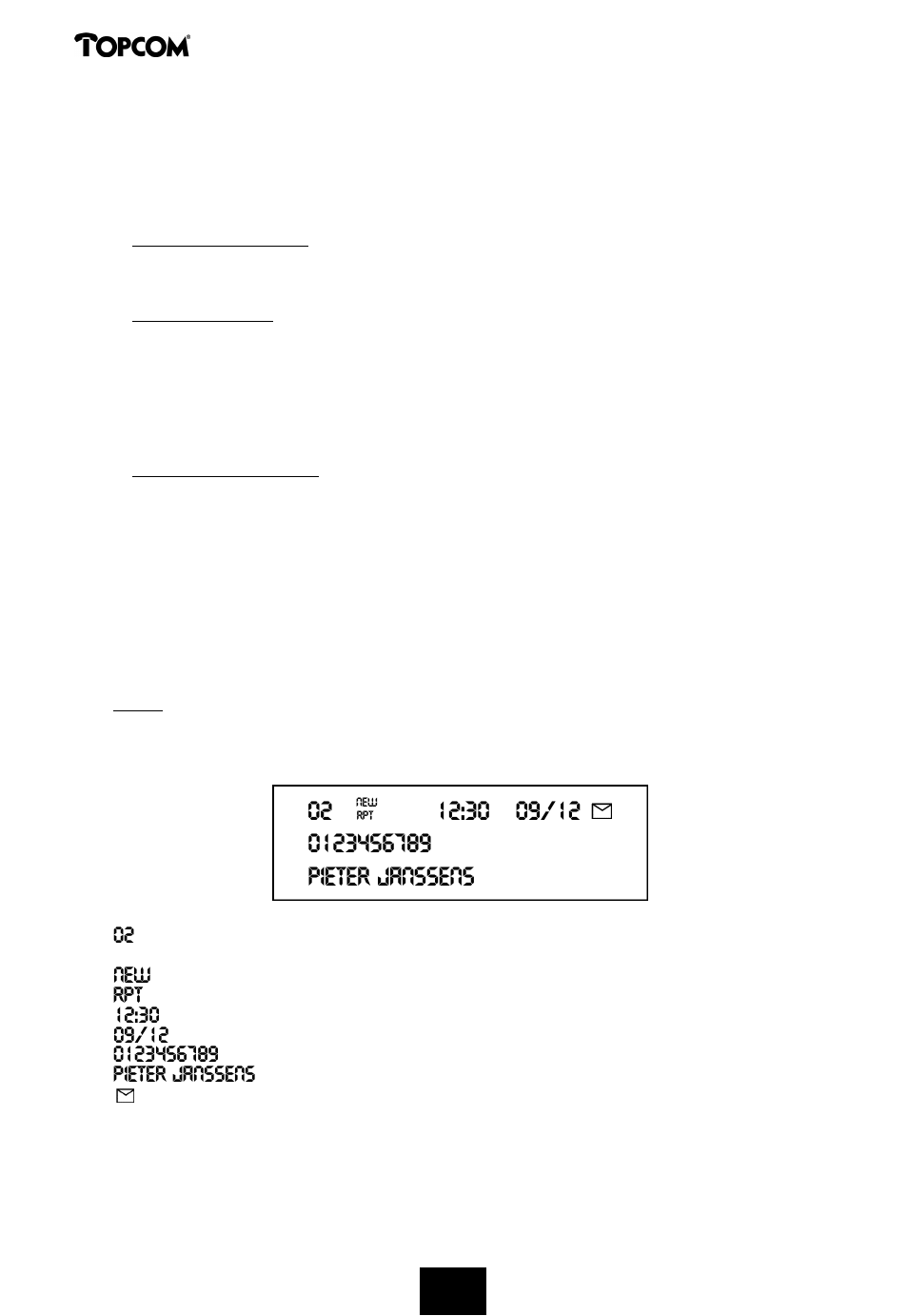 Pieter janssens, Deskmaster 122 | Topcom DESKMASTER 122+ User Manual | Page 10 / 31