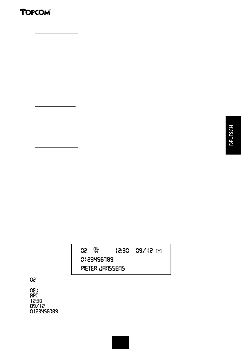 Deskmaster 122 | Topcom DESKMASTER 122+ User Manual | Page 13 / 31