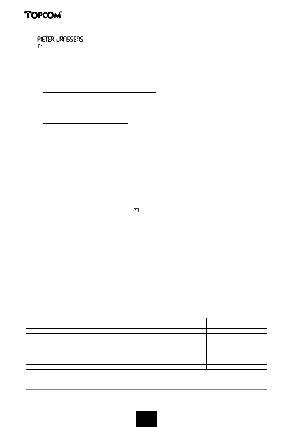 Deskmaster 122+ pieter janssens | Topcom DESKMASTER 122+ User Manual | Page 14 / 31