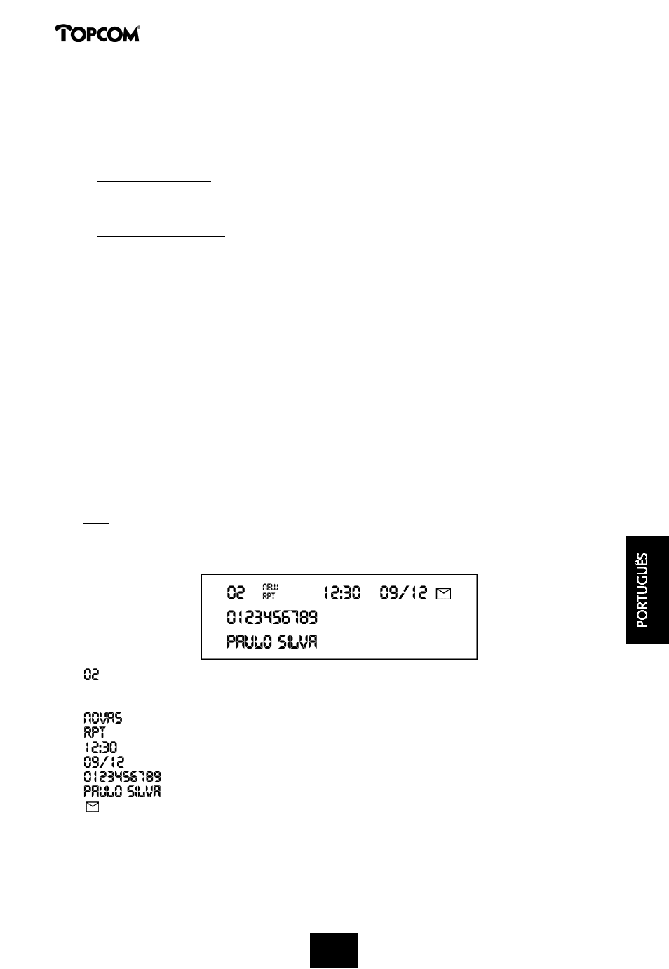 Novas, Paulo silva, Deskmaster 122 | Topcom DESKMASTER 122+ User Manual | Page 19 / 31